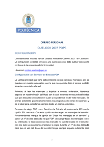 CORREO PERSONAL OUTLOOK 2007 POP3