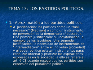 tema 13: los partidos políticos.