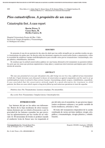 Pies catastróficos. A propósito de un caso Catastrophic feet. A case