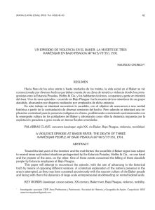 Un epISodIo de VIolenCIA en el BAker: lA mUerte de treS kAwéSqAr