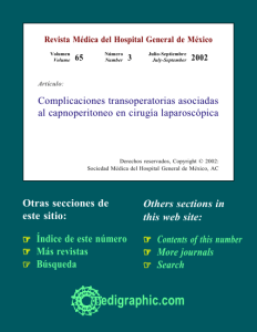 Complicaciones transoperatorias asociadas al capnoperitoneo en