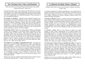 The Christmas Story: Mary and Elizabeth La Historia Navideña