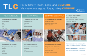 TLC | For IV Safety | Touch, Look and Compare