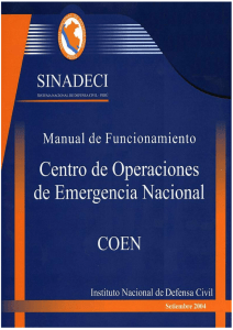 Centro de operaciones de Emergencia Nacional - SINPAD