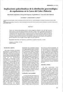 Implicaciones paleoclimátícas de la distribución geocronológica de