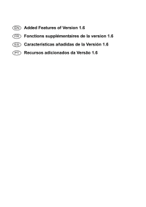 Added Features of Version 1.6 Fonctions supplémentaires