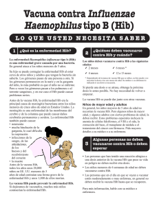 Vacuna contra Influenzae Haemophilus tipo B (Hib)