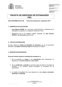 TARJETA DE IDENTIDAD DE EXTRANJERO (TIE)