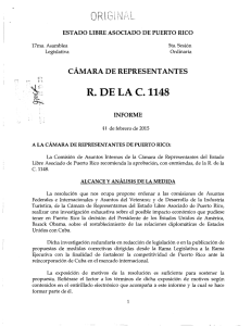 R. DE LA C. 1148 - Cámara de Representantes