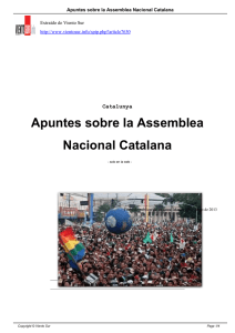 Apuntes sobre la Assemblea Nacional Catalana
