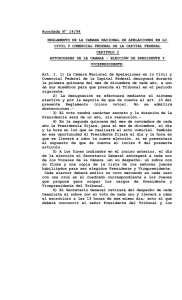 Acordada Nº 14/94 REGLAMENTO DE LA CAMARA NACIONAL DE