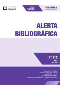Alerta Bibliográfica julio`14.cdr - Universidad Nacional de San Martín
