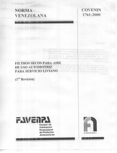 Page 1 NORMA COVENIN VENEZOLANA 1761:2000 FILTROS