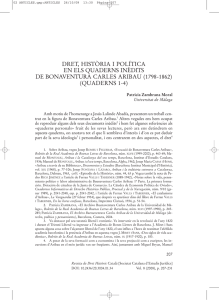 dret, història i política en els quaderns inèdits de bonaventura carles