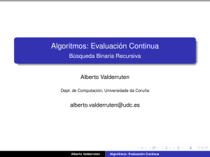 Algoritmos: Evaluación Continua - Búsqueda Binaria