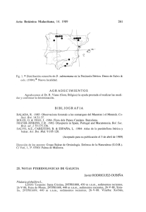 Acta Botánica Malacitana, 14. 1989 261 Fig. 1. • Distribución