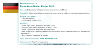 Alemania / Premio Alemán de Periodismo Walter Reuter 2016.