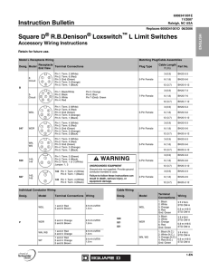 Square D® R.B.Denison® Loxswitch™ L Limit Switches: Accessory