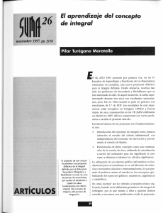 El aprendizaje del concepto de integral