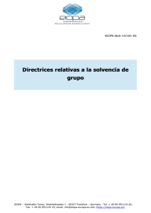 Directrices relativas a la solvencia de grupo - eiopa