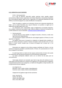 Normativa  - Federación Madrileña de Pádel
