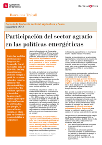 Participación del sector agrario en las políticas energéticas