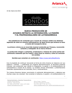 l nueva producción de avianca retrata la integración, la pasión y el