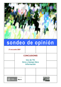 Sondeo 2007. Uso de TIC, Ocio y tiempo libre, Información