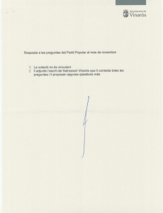 Las respuestas de Jordi Romeu a las preguntas del PP realizadas
