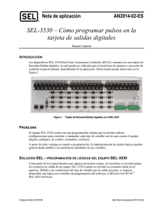 SEL-3530 – Cómo programar pulsos en la tarjeta de salidas digitales