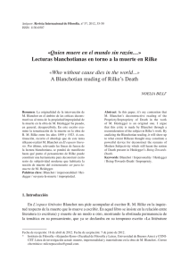 Lecturas blanchotianas en torno a la muerte en Rilke
