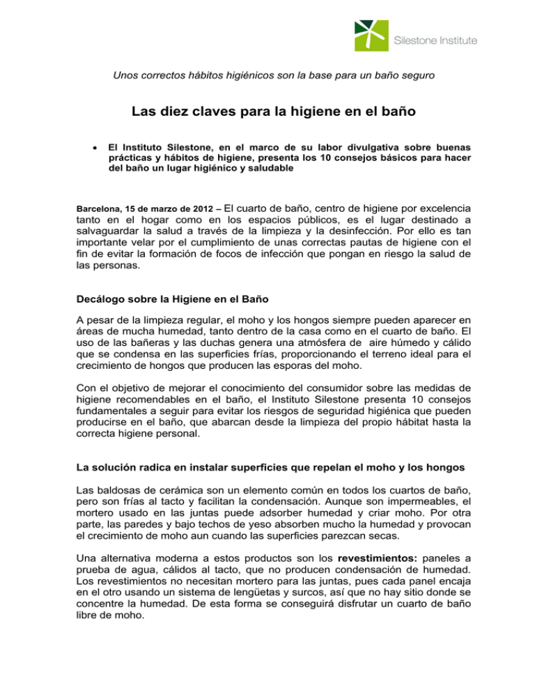 Las Diez Claves Para La Higiene En El Baño