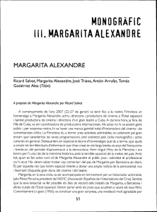 MONOGRAFIC 111. MARGARITAAlEXANDRE