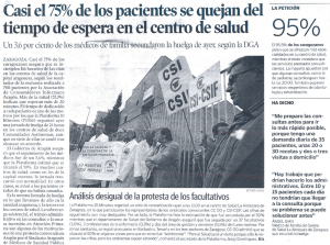 el 75% de los pacientes se quejan del tiempo