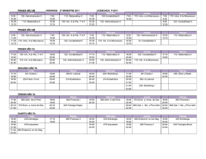 PRIMER AÑO MB HORARIOS: 2º SEMESTRE 2011 LICENCIADO P