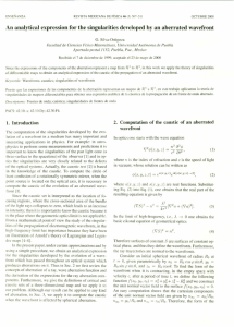 An analytical expression for the singularities developed by an