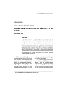 HELICOBACTER PYLORI. LA BACTERIA QUE MÁS INFECTA AL