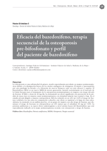 Eficacia del bazedoxifeno, terapia secuencial de la osteoporosis pre