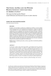 The Good, the Bad and the Winner: Buenos políticos y éxito electoral