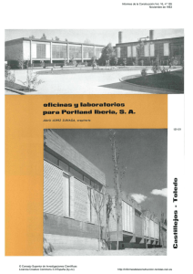 Oficinas y laboratorios para Portland Iberia, S. A., Castillejos (Toledo