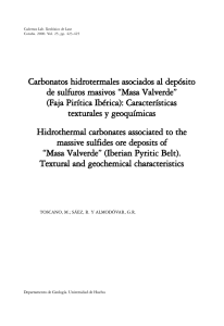 Carbonatos hidrotermales asociados al depósito de sulfuros