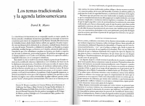 Los temas tradicionales y la agenda latinoamericana