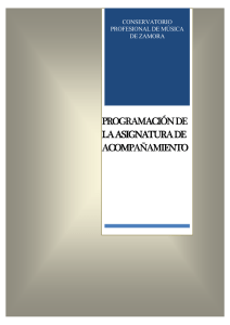 Programación de Acompañamiento - Conservatorio Profesional de