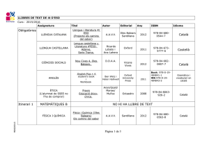 Obligatòries Català Castellà Català Itinerari 1 MATEMÀTIQUES B