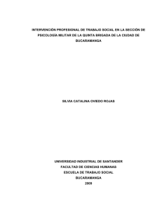 intervención profesional de trabajo social en la sección de