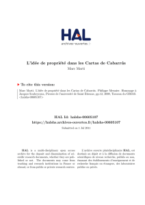 L`idée de propriété dans les Cartas de Cabarrús - Hal-SHS