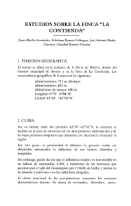 ESTUDIOS SOBRE LA FINCA “LA CONTIENDA”