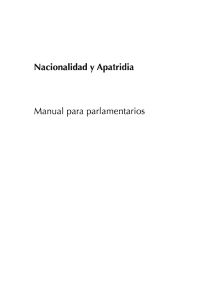 Nacionalidad y Apatridia: Manual para Parlamentarios