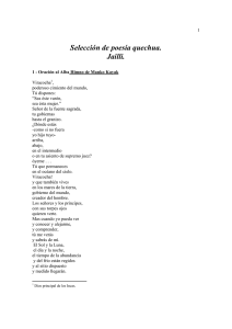 Selección de poesía quechua. Jailli.