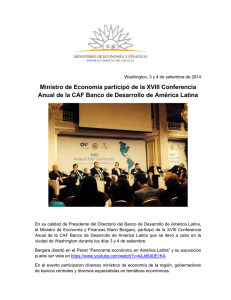 Ministro de Economía participó de la XVIII Conferencia Anual de la